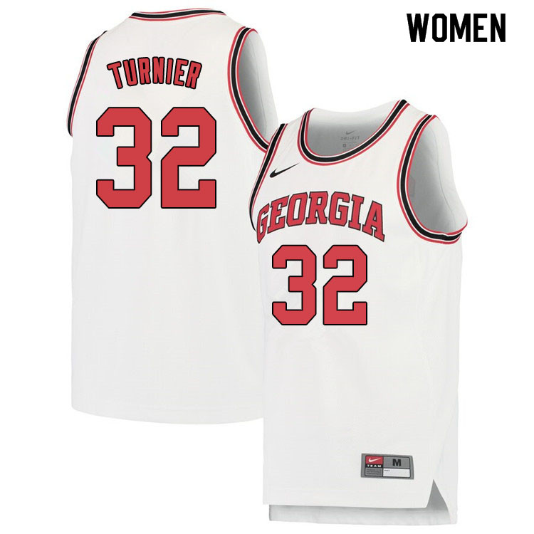 Women #32 Stan Turnier Georgina Bulldogs College Basketball Jerseys Sale-White - Click Image to Close
